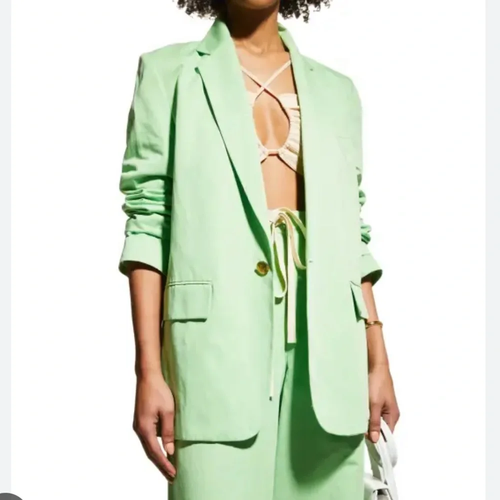 ALC Green Linen Blazer - Picture 2 of 4